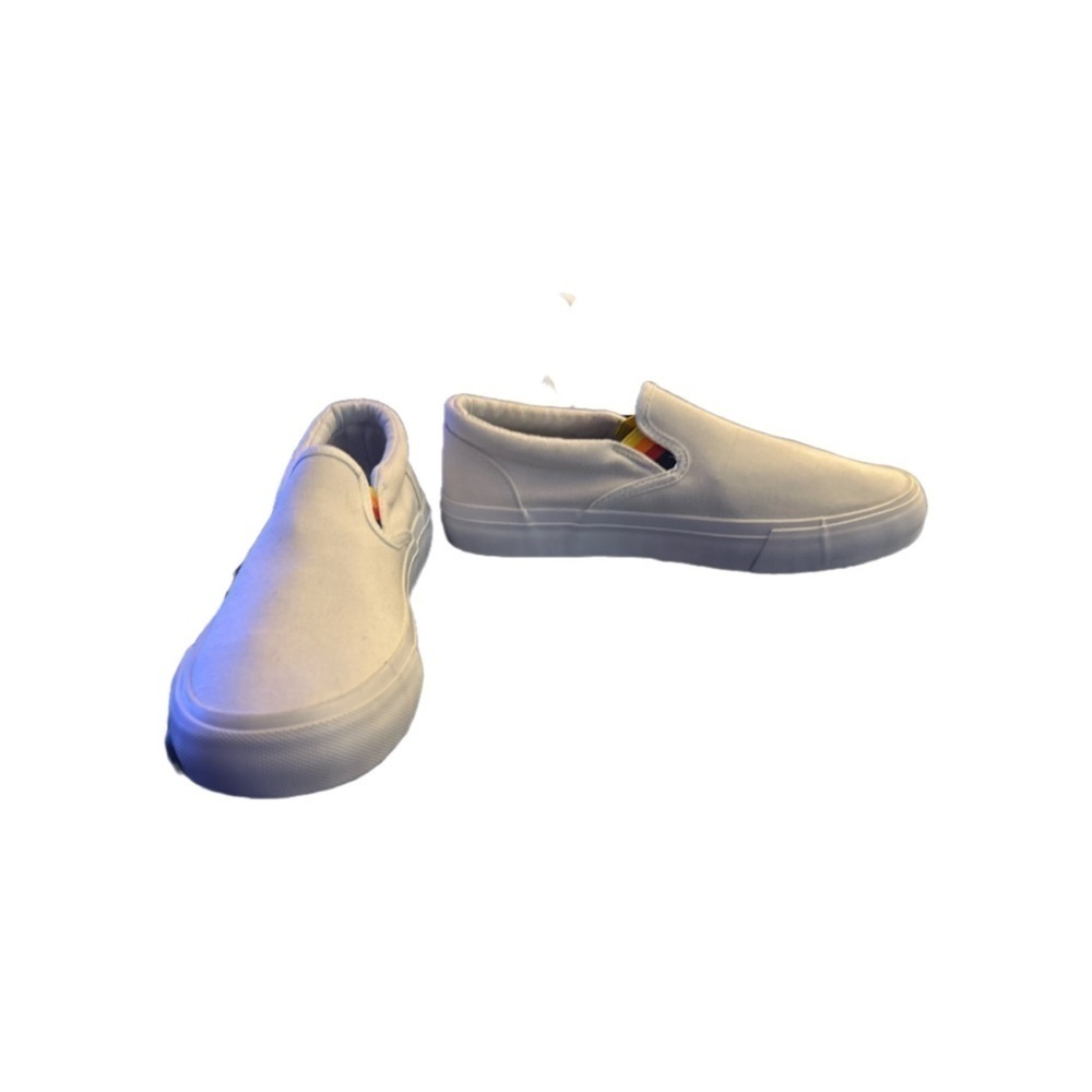 Aldi 2023Gear Canvas Slip-on White Multi Iconic Colors Shoes, NWOT Size 8